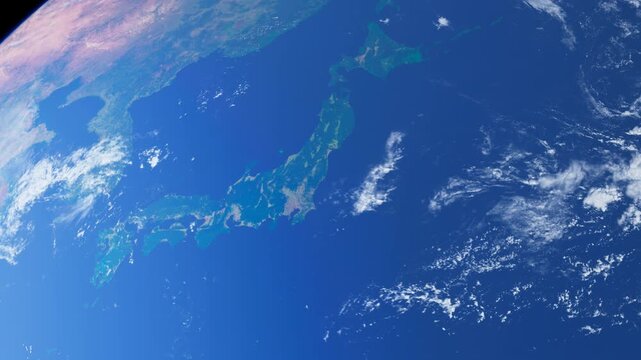 Japan and Far East From Space. Asia And Planet Earth From Space. Globe