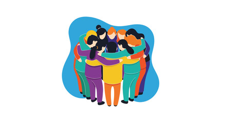 Fototapeta premium Diverse group of people standing together.