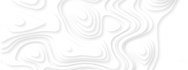 Vector lines seamless pattern sea map topography design. White wave paper curved reliefs Contour maps. Discovery topographic texture backdrop landscape earth style trail map geography design. © Alibuss