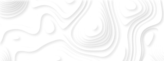 Vector lines seamless pattern sea map topography design. White wave paper curved reliefs Contour maps. Discovery topographic texture backdrop landscape earth style trail map geography design. © Alibuss