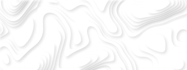 Vector lines seamless pattern sea map topography design. White wave paper curved reliefs Contour maps. Discovery topographic texture backdrop landscape earth style trail map geography design. © Alibuss