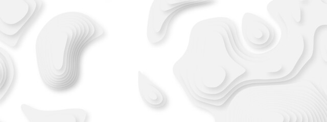 Vector lines seamless pattern sea map topography design. White wave paper curved reliefs Contour maps. Discovery topographic texture backdrop landscape earth style trail map geography design. © Alibuss