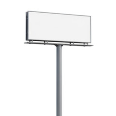 Obraz premium Modern billboard standing on a tall metal pole in an urban setting