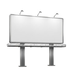 Fototapeta premium Large empty billboard standing on a metal frame structure