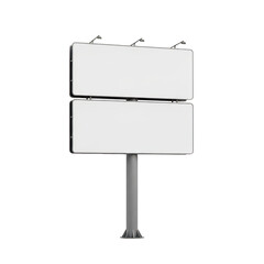 Obraz premium Modern rectangular road sign mounted on a pole