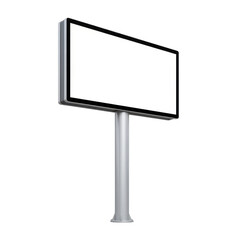 Obraz premium Modern billboard mounted on a tall metal pole for advertisement display
