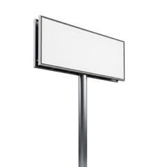 Obraz premium Empty billboard standing on a metal pole in an outdoor setting