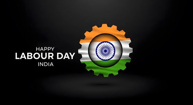 Happy labour day india celebration with national pride