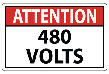 Fototapeta premium Safety Sign Indicating High Voltage Level with Warning Message