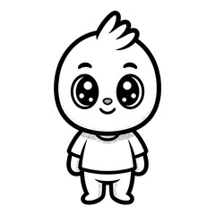 Fototapeta premium Vector illustration of a cute cartoon character