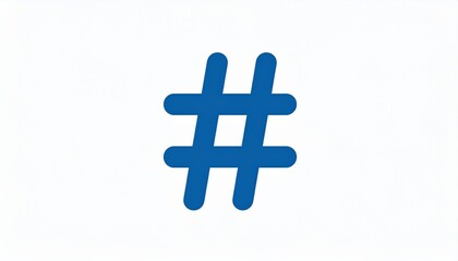 Fototapeta premium Hashtag symbol icon isolated on white background minimal design digital marketing