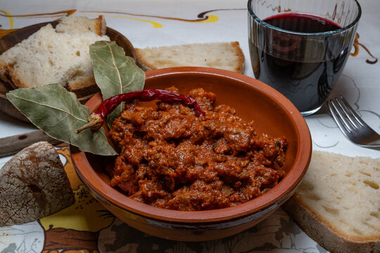 A typical dish of the cuisine of Campania: neapolitan pork soffritto