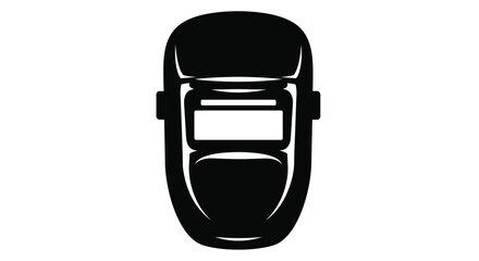 Black welding mask isolated on white a striking silhouette © Lhvect02