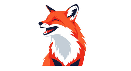 Obraz premium Joyful Fox Illustration - Happy Animal Character