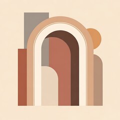 Fototapeta premium Geometric shapes abstract background design.