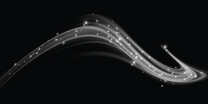 Air, wind effect isolated on transparent background. Airflow overlay fresh air for cleaning, cooling or changing the air. Wind Wave Effect. 3D vector illustration.