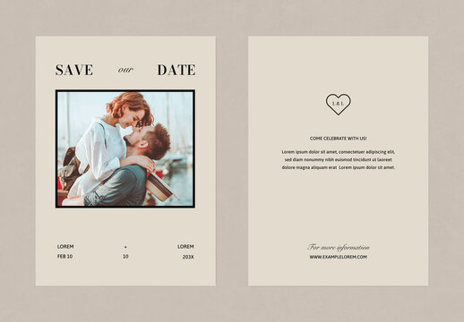 Save the Date Template with Photo 