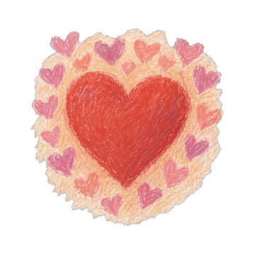 PNG Colorful heart illustration design