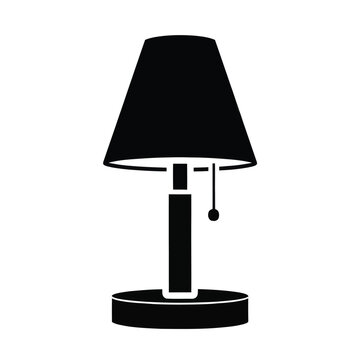 Simple black desk lamp with shade