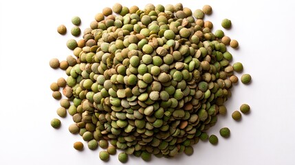 A Pile of Nuts on a White Background