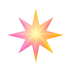Obraz premium PNG Vibrant gradient starburst illustration.