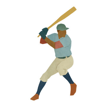 PNG Abstract baseball player illustration.