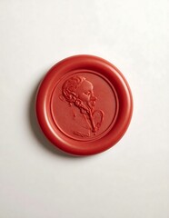 Red Rose Wax Seal - A Symbol of Love and Secrecy.