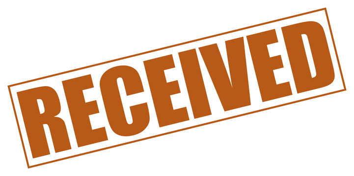 Received Stamp Red Border Bold Text Graphic
