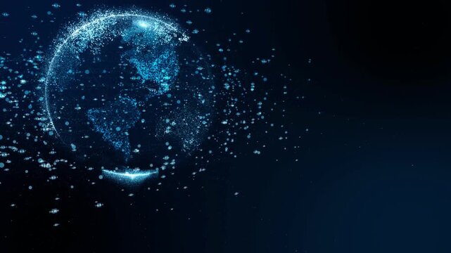 4K Ultra HD Earth AI and 5G IoT Technology Concept, Global Communication Network and Smart World Connectivity