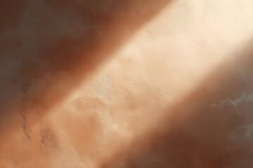 Fototapeta premium Seamless terracotta plaster texture with soft diagonal sunbeam