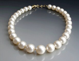 Obraz premium Elegant Pearl Necklace - Timeless Beauty and Sophistication.