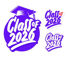 Class of 2026 Graduation Handwritten Lettering Set