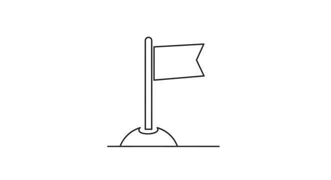 Simple flag on a pole icon.