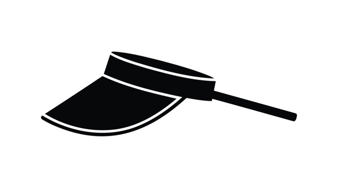 Vector black visor cap icon
