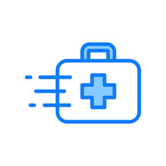 Fototapeta premium First Aid blue icon 