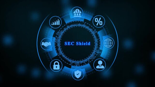 Digital SEC Shield Network Interface with Icons sec shield