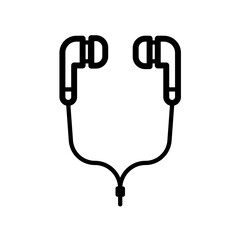 Minimalist in-ear headphones icon