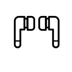 Minimalist in-ear headphones icon