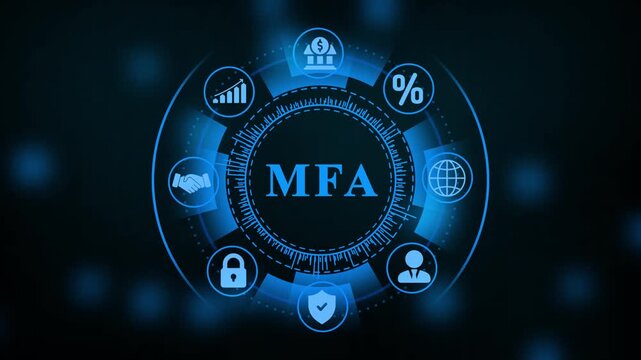 MFA Multi- Factor Authentication Cyber Security Concept