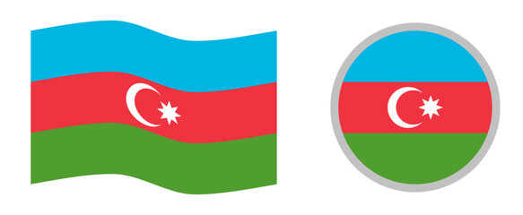 Obraz premium Flag of azerbaijan
