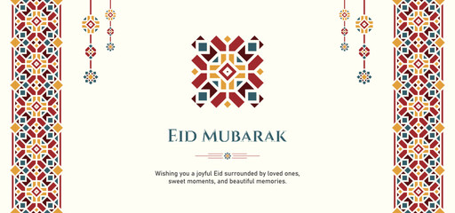 Eid al fitr greeting card template banner design © Anser