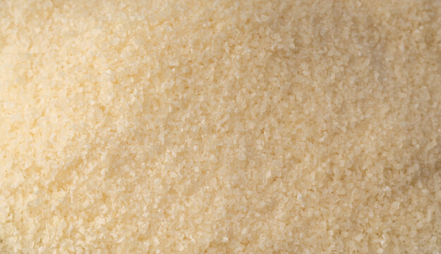 Gelatin powder macro texture