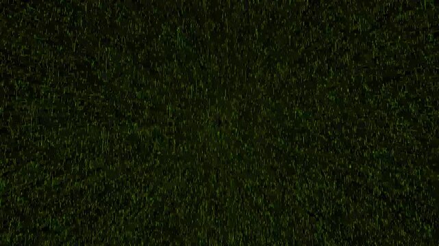 Yellow digital data code rain falling down, abstract technology background