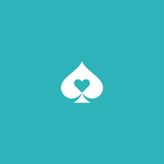 Poker logo icon flat vector design