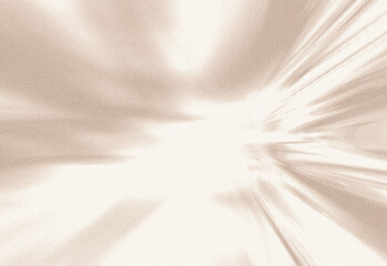 Obraz premium Beige halftone radial light burst texture with vintage motion rays