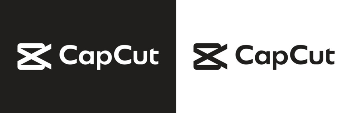CapCut Wordmark Logo on Dark and Transparent Background, Editorial Use Only