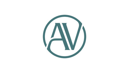 AV Logo Design Element Green Circle.