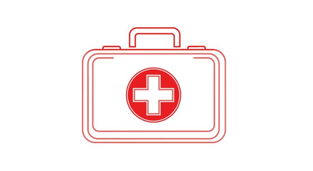 Obraz premium First aid kit medical symbol icon.