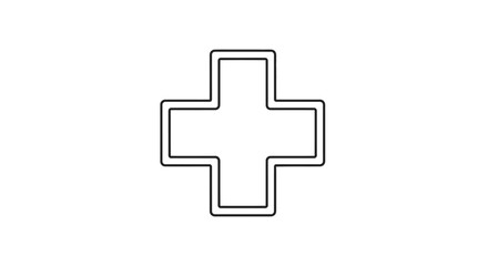 Obraz premium Medical symbol cross healthcare icon.