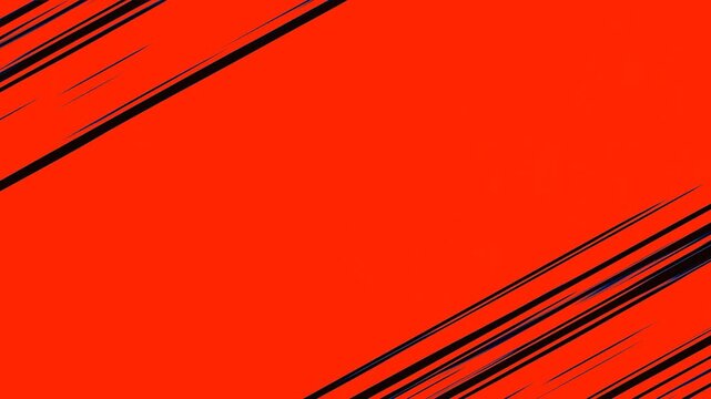 Black diagonal light lines with speed motion on an abstract red background.